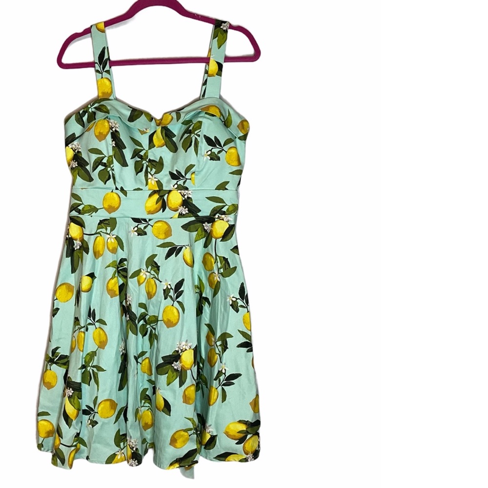 Chetta B Lemon Print Dress